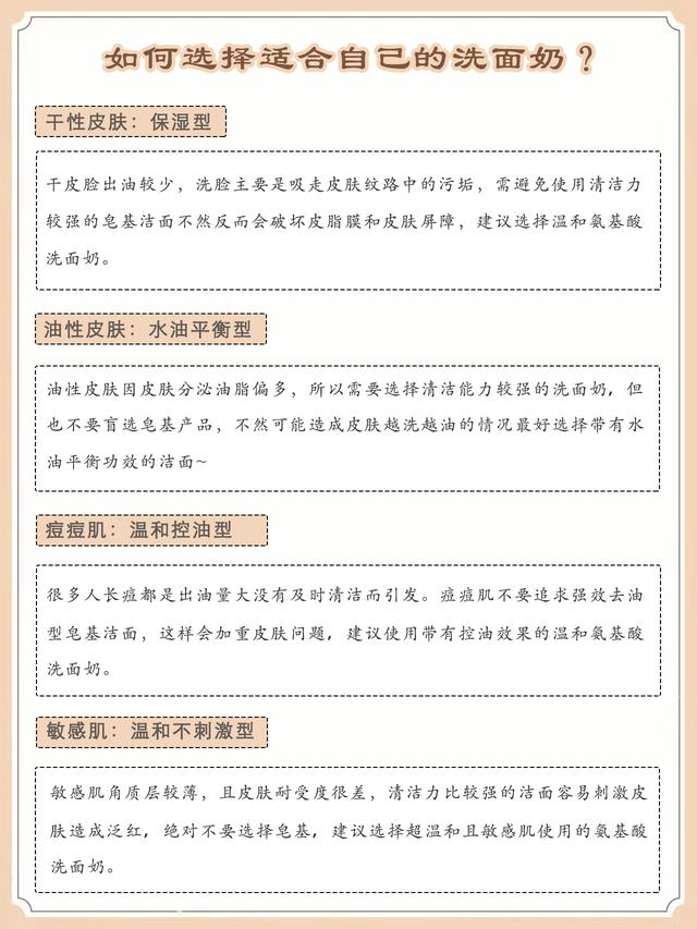 氨基酸和皂基洗面奶的区别！成分大科普