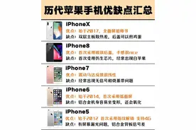 历代苹果手机的优点和缺点图片