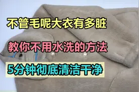 不管毛呢大衣有多脏，教你不用水洗的方法，5分钟彻底清洁干净图片