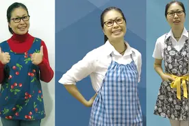 看到就喜欢，外面买不到，老师傅教你做三款漂亮的围裙图片