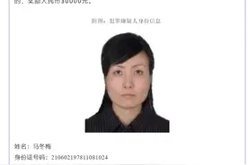 公安悬赏缉捕马什么梅图片