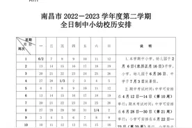 刚刚发布！南昌中小学暑假时间定了！图片