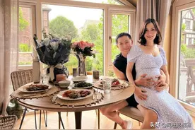 卢靖姗晒庆生照，坐在韩庚腿上太甜蜜，孕期也坚持吃素图片