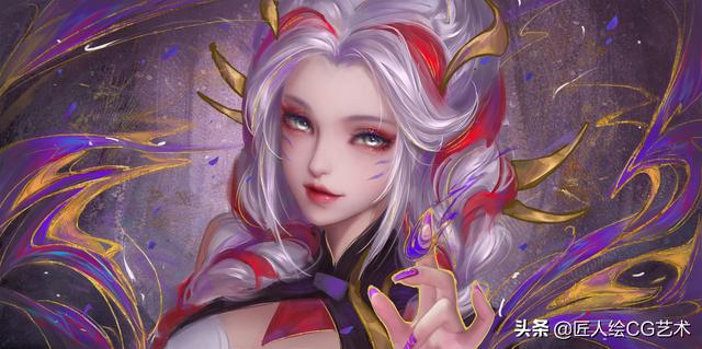 绘画教程：王者荣耀杨玉环寅虎心曲同人教程