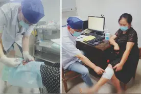 女子摔伤后剧烈运动，小包变拳头大血肿图片