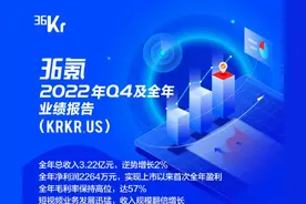 36氪2022年净利2264万元，IPO后首次全年盈利，收入增至3.22亿元图片