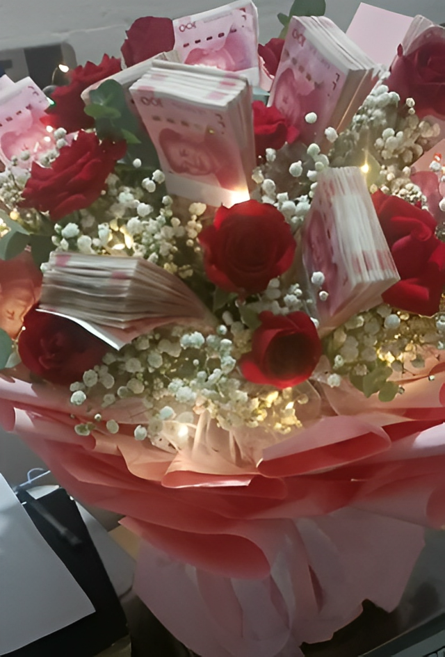 安徽:女子生日收到丈夫的钞票花,喜不自禁,仪式感是用心的偏爱