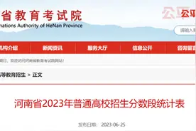 2023年河南省高招一分一段表公布！图片