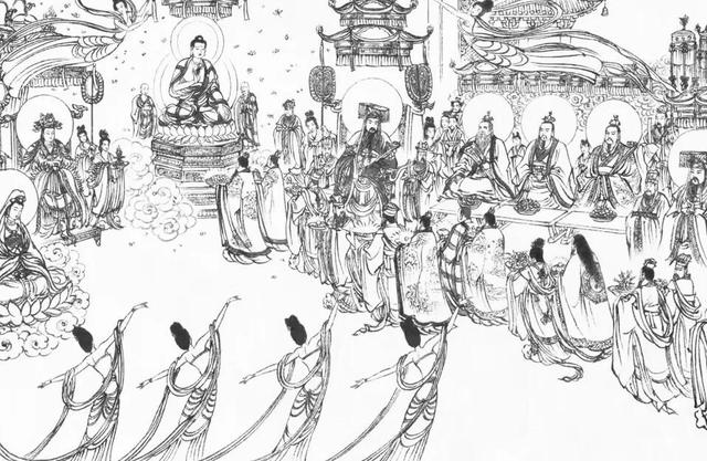 上清灵宝天尊,太清道德天尊,五跂真君,五斗星君,三官四圣,九曜真君
