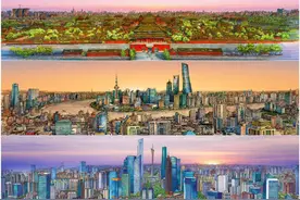 “90后”小伙用马克笔手绘中国城市全景：线条和色彩不局限于工具图片