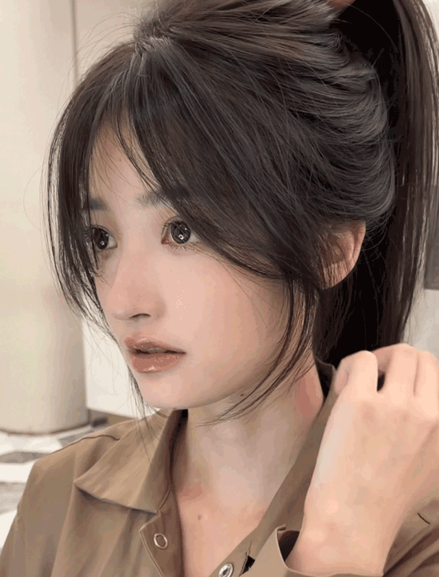 脸大颧骨大适合什么发型,颧骨高短刘海超ng,下巴短,方脸型这款发型是