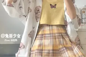 16套甜美又日常的JK格裙穿搭，直接抄作业就行图片