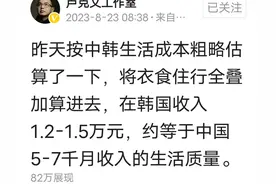 看卢克文：中国对比韩国的收入与生活质量图片