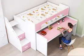 孩子小！一定要选这样的一款书桌功能床，不仅好看用处还多图片