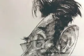 关于朱立生漫像的漫像——黑色树枝上的花瓣图片