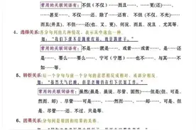 关联句的8种类型，关联词句的例句积累及解析图片