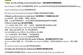 七下译林英语Unit3Welcome to Sunshine School知识点详解图片