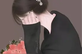超有气质女生背影手绘头像图片