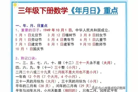 三年级数学下册:《年月日》重点知识图片