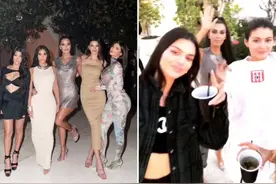 科勒分享卡戴珊姐妹罕见照片，超模肯豆最惊艳，金对TT有意见图片