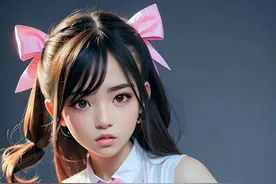 Ai绘图咒语分享:双粉色蝴蝶结图片