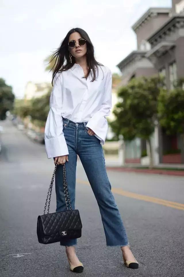白衬衫搭配 长款白衬衫怎么搭-桔子edu