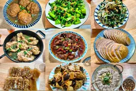 准儿媳来家，10道菜摆满桌，有荤有素味道香，网友：菜真硬图片