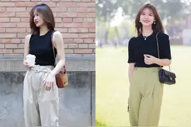 “大腿粗、胯部宽”的女人，牢记这些“选裤法则”，显瘦还高级图片