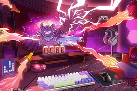 一桌一玩乐，雷柏无线游戏外设桌搭呈现图片