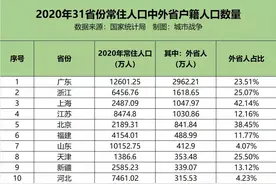 各省外来人口排名：谁在虹吸谁？图片