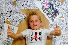 12岁英国男孩画作被耐克选中印在商品上，名人都是他的粉丝图片