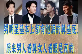 男明星基本上都有饱满的鼻基底，原来男人看鼻女人看眼是真的图片
