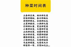 太实用了！种菜时间一览表，一定要收藏图片