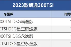 指导价13.89-15.19万元 2023款朗逸300TSI上市图片