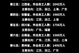 打工经济:外出务工人数最多的是哪个省？图片