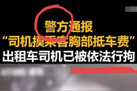 摸胸后续：警方介入，出租车司机行拘并被开除，女生暂未处理。图片