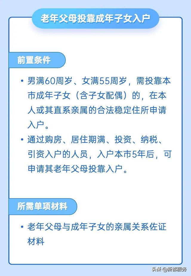 收藏！迁入成都市户籍的办事指南（一、投靠类）