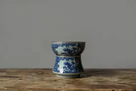 两件式青花茶漏 | 古典清雅，老味十足，茶桌上的气质实用款图片