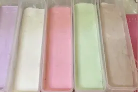商用手工七彩冰淇淋的做法和配方，简单易学，做一小时卖一天图片