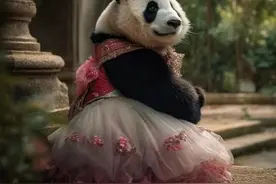 花花换新造型，花式裙子，雍容华贵女王装萌翻网友图片