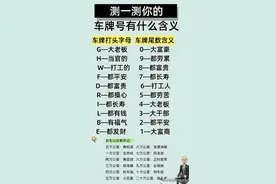 车牌号码有哪些含义，你的车是什么？内容仅供娱乐图片