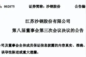 沙钢股份董事长换人！图片
