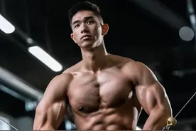 香港著名女星小儿子晒健身视频，长相帅气有型，44寸胸肌抢镜图片