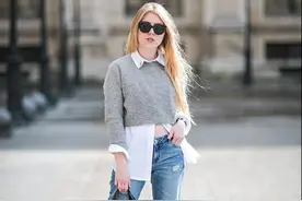 这个春天不要穿阔腿裤了，七分裤又流行回来了，时尚还很年轻图片