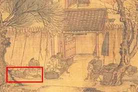 《清明上河图》放大50倍后，一处细节引人注意：树下男子在干啥？图片