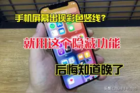 苹果手机里还隐藏着这个功能！屏幕出现竖纹的解决方法竟这么简单图片