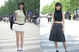 去了上海、杭州才发现：女生都在穿“黑鞋+白袜”，时髦显腿长！图片