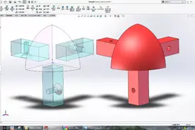 用SolidWorks画一个转角连接件，太简单了，不到10步就完成了图片