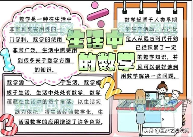 小学生数学常用手抄报200张