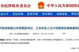 中国一汽物流有限公司党委副书记、工会负责人王少民接受纪律审查和监察调查图片